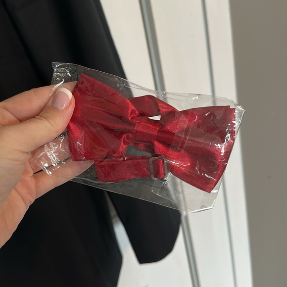 NWT CooFandy Black Suit with red bow tie Jacket size large men’s - Picture 3 of 6